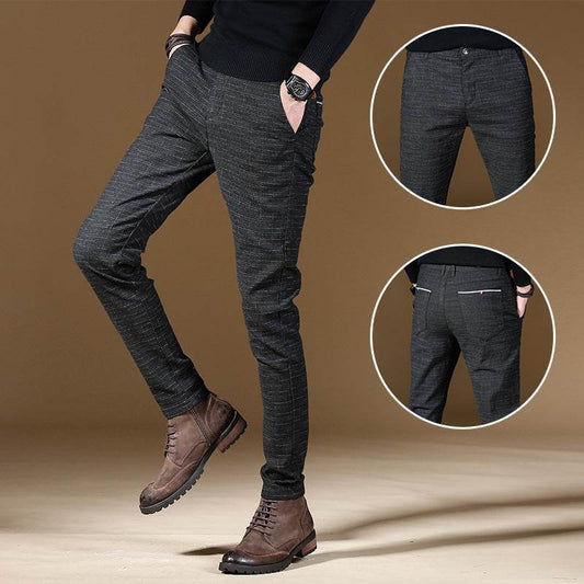 Fashion High Quality Men Spring Autumn Slim fit straight Trouser