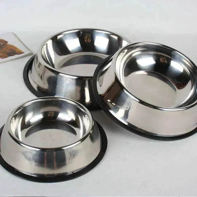 Classic Non slip Stainless Steel pet Feed Bowls