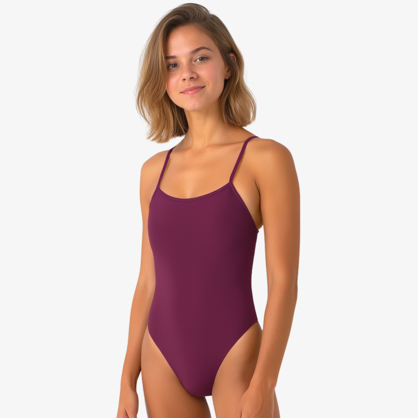 Norca Merlot Tie-Back One-Piece Swimsuit – Women’s Athletic Swimwear