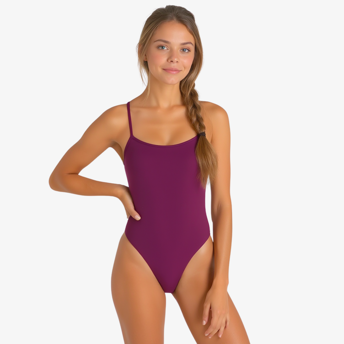 Norca Merlot Tie-Back One-Piece Swimsuit – Women’s Athletic Swimwear