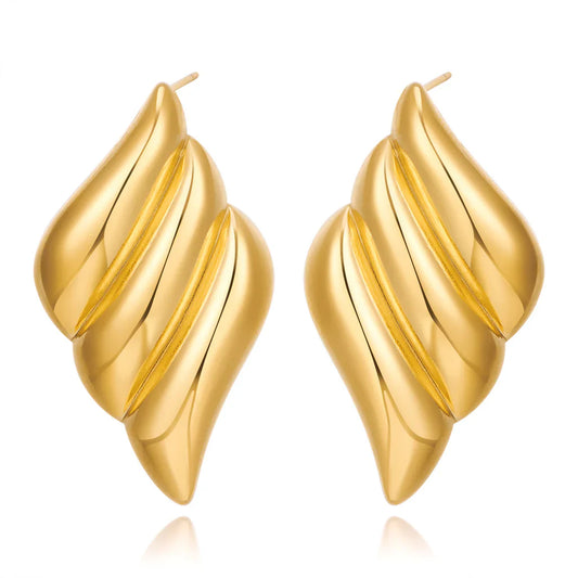 Triple Wing Gold Studs
