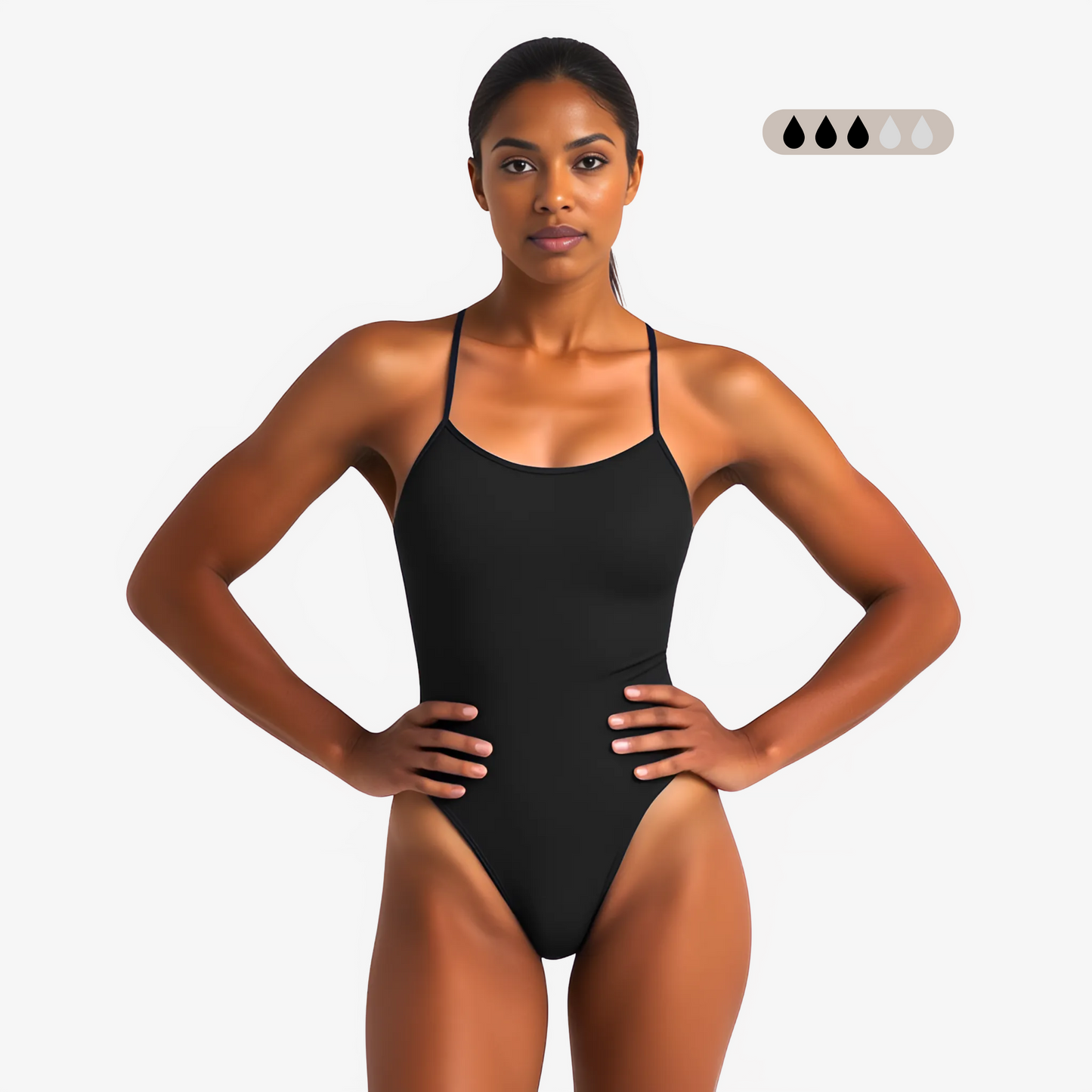 Norca SecureFlo Onyx Tie-Back: Period Swimsuit