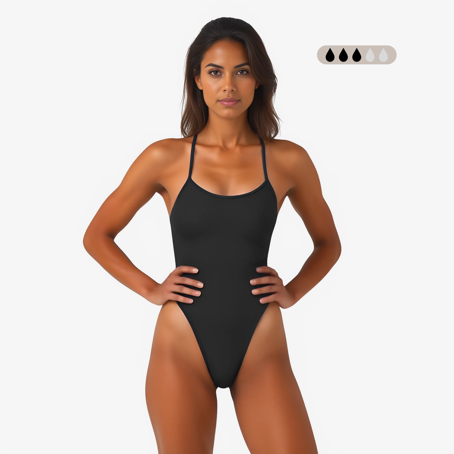 Norca SecureFlo Onyx Tie-Back: Period Swimsuit