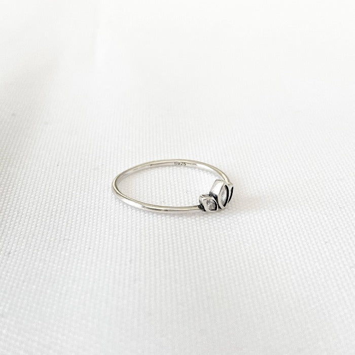 LOTUS | Bague en argent sterling 925 et zircons