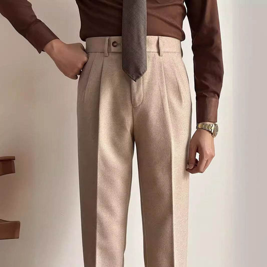 Straight Fitted All-matching formal business Office Work Suit Pants trouser  For Men