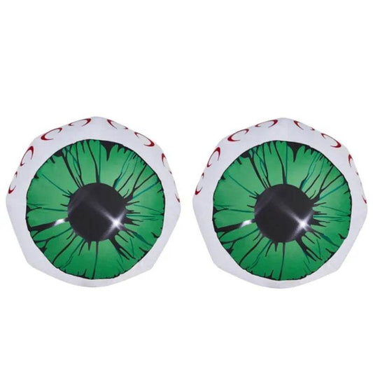 2 Packs Halloween Inflatables Large Set Of Lighted Eyes Decoration, 3FT Blow Ups Green Eyes For Yard, Inflatable Halloween Decor Outdoor With LEDs Party Supplies Blow Up Decoration For Indoor Outdoor