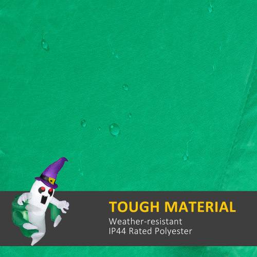 Outsunny 4ft Inflatable Halloween Decoration, Lighted Window Sticker Ghost In Hat, Blow Up Outdoor LED Yard Display, Waterproof