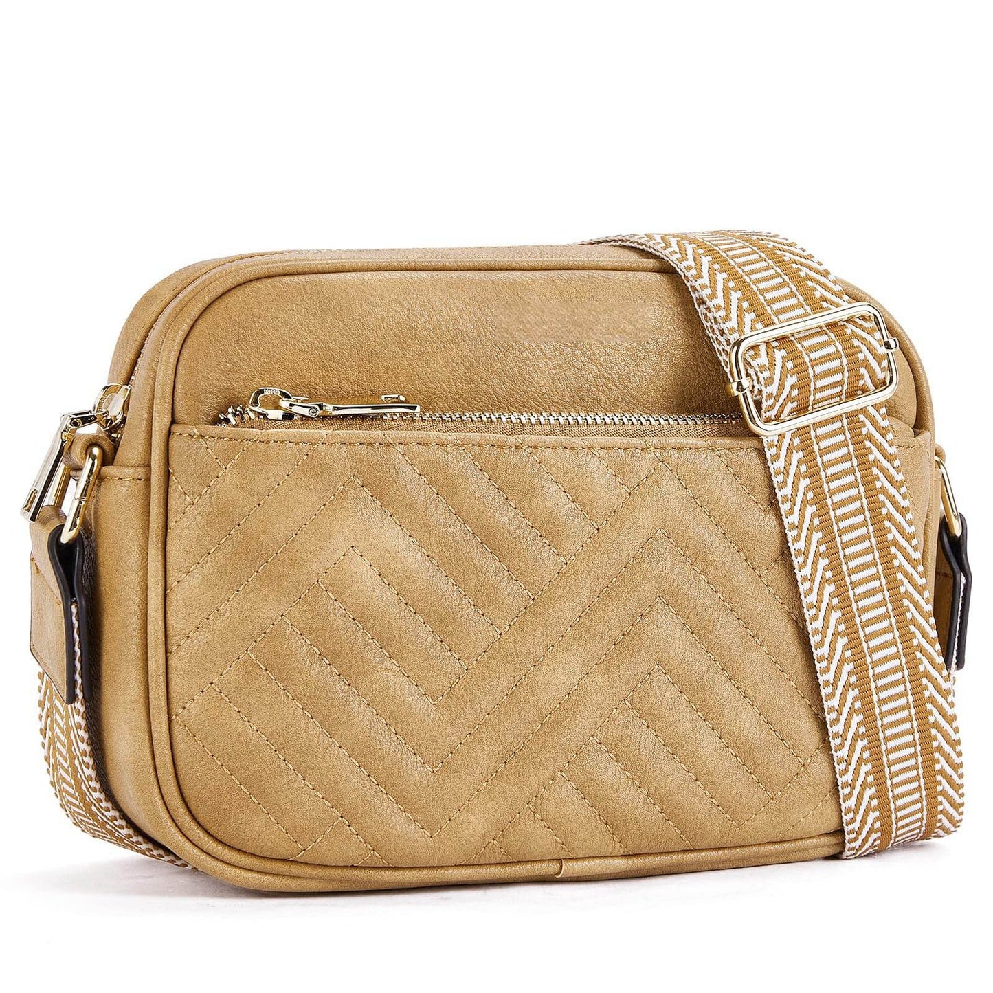 Daily Matching PU Leather Business Commute Zipper Crossbody Bags for women