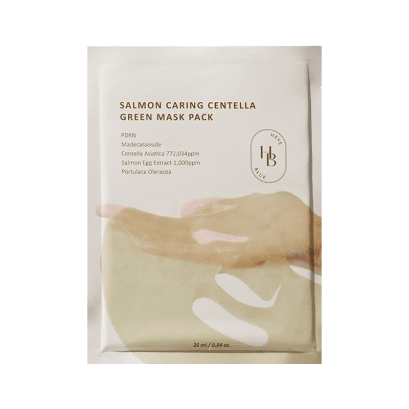 HEVEBLUE Salmon Caring Centella Green Mask 25ml - 1 PC