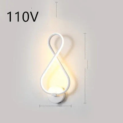 led wall lamp nordic minimalist bedroom bedside lamp
